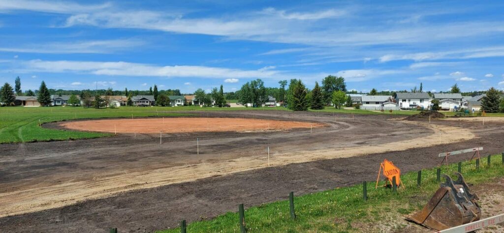 Ball diamond under construction